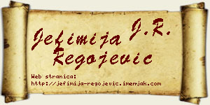 Jefimija Regojević vizit kartica